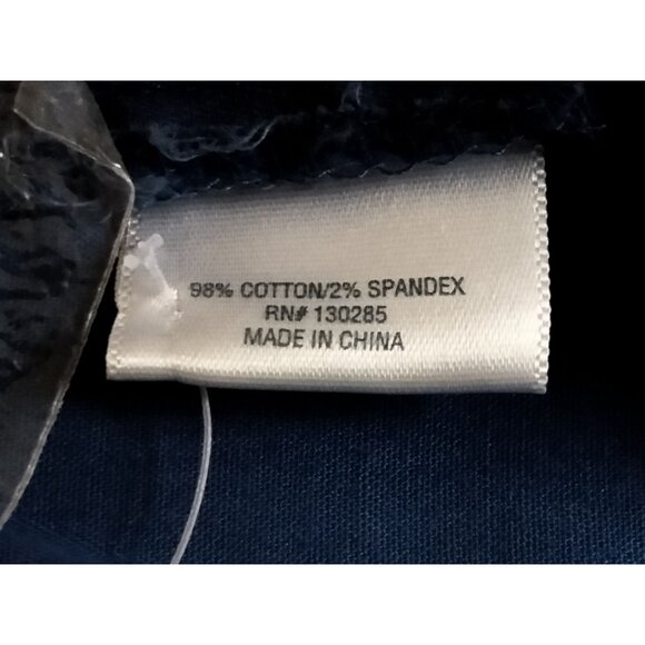 St. Johns Bay Plus Size 20W Blue Cargo Capri Pants With Roll Tab Hem - Picture 10 of 10